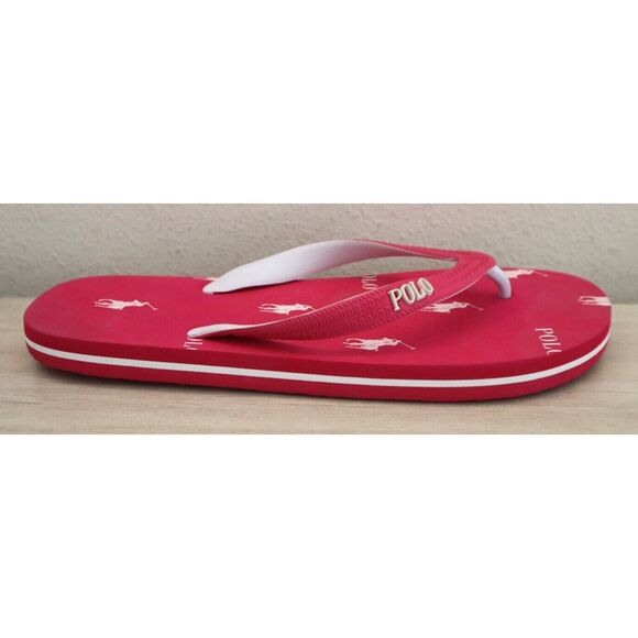 Polo Ralph Lauren Women’s Sz 9B Pink Whittlebury Flip Flops - Picture 5 of 10